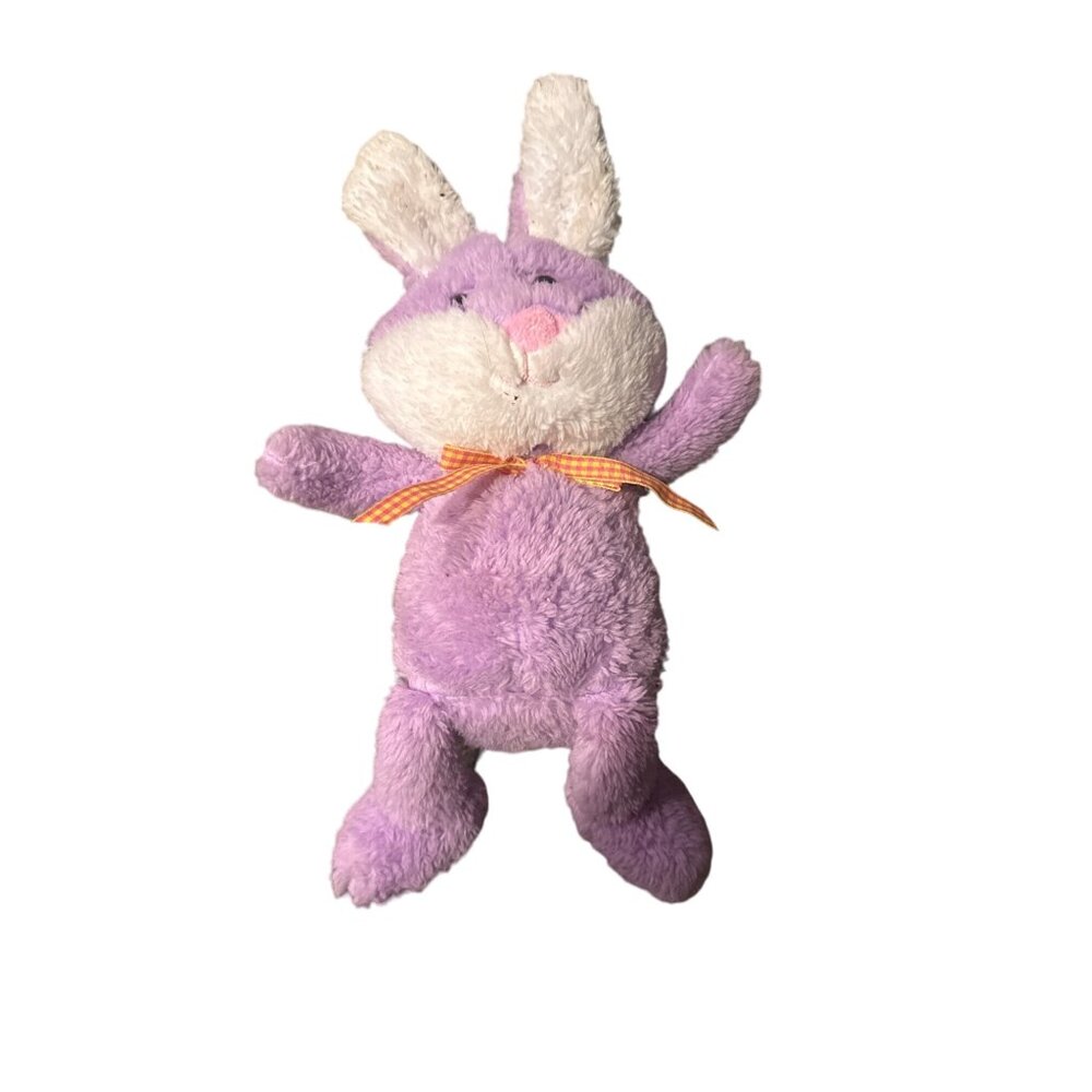 Purple & White‎ Plush Bunny With Bow Animal Adventure